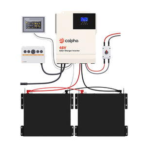 Calpha 10.24Kwh Modular Power Kit with 5kw Chareger Inverter
