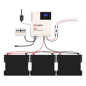 Calpha 15.36kWh Modular Power Kit with 5kw Charger Inverter